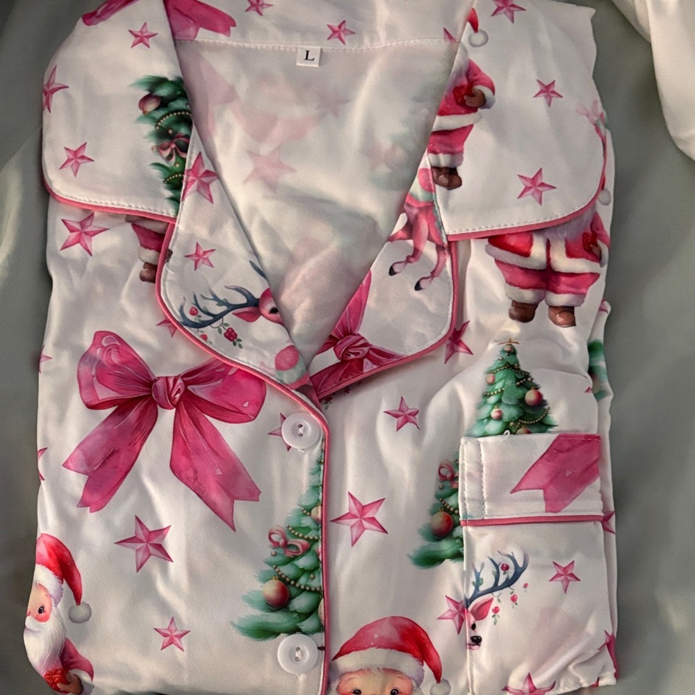 Festive Pink and White women’s Pajamas